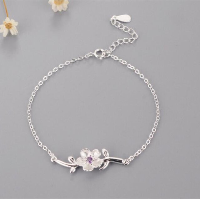 Armband GaGa-Duck, 925 Silber, Lila Kristall, Damen - Bild 1