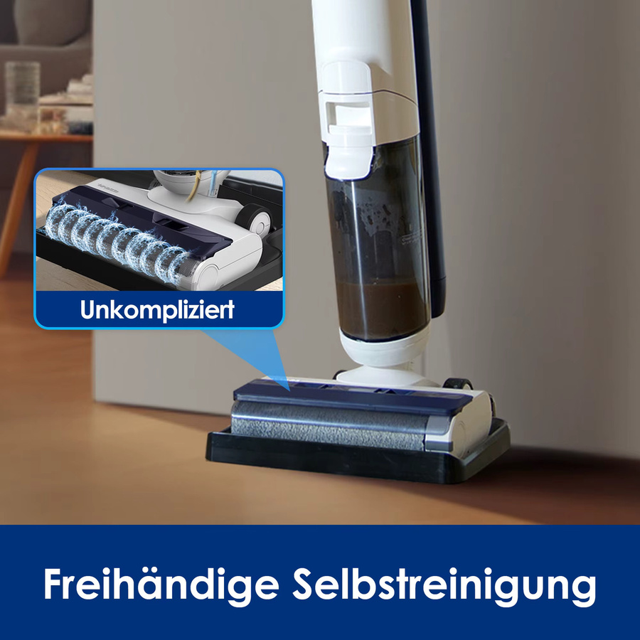 Tineco iFLOOR 5 Breeze Complete Akku-Nasstrockenstaubsauger und Wischsauger mit Kantenreinigung, Blau - Bild 5