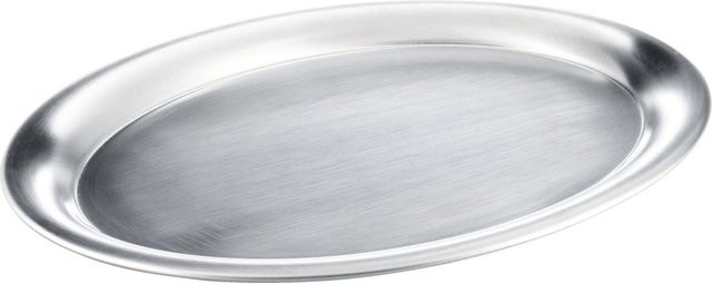 PULSIVA Tablett Caccia, oval, silber, Edelstahl, L: 26,5 cm, B: 20 cm, H: 1 cm - Bild 1
