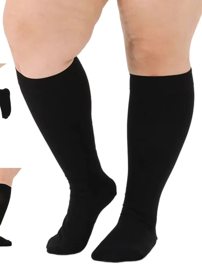 Legbeauty Kompressionssocken, Übergröße, schwarze Farbe - Bild 5