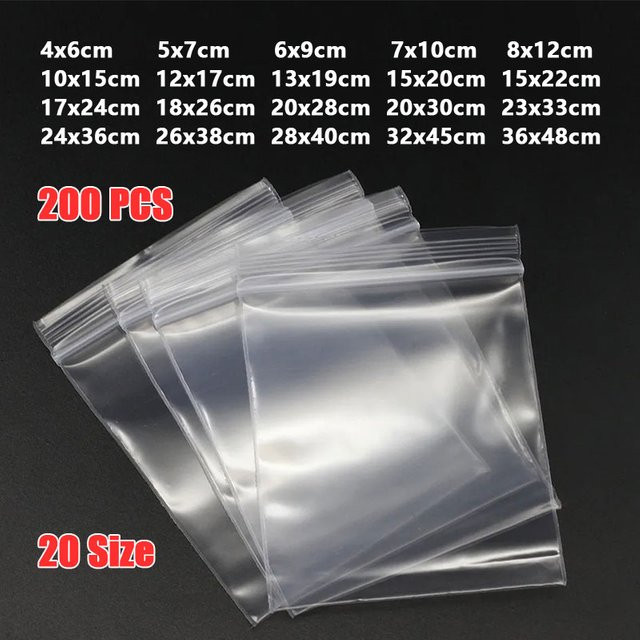 Transparente wiederverschließbare Ziplock-Beutel aus Kunststoff zur Lebensmittelaufbewahrung - Bild 1