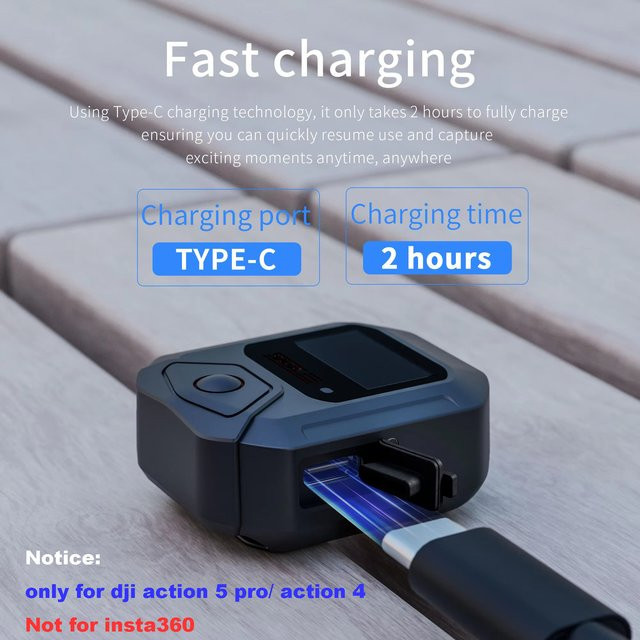 DJI Drahtlose Bluetooth-Fernbedienung mit GPS für DJI Action 6, Action 5 Pro und Action 4 in Schwarz - Bild 1