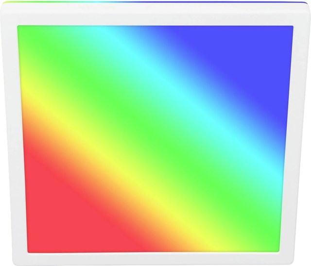 Briloner LED-Deckenleuchte Kada RGB+W mit Fernbedienung, dimmbar, Weiß, B/T/H: 29,5 x 29,5 x 2,8 cm - Bild 1