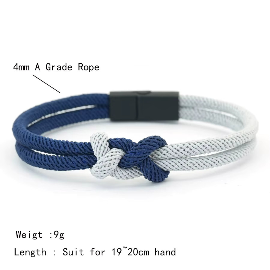 Noter Armband, geflochtenes Schnur-Armband, Bunt, Herren - Bild 3
