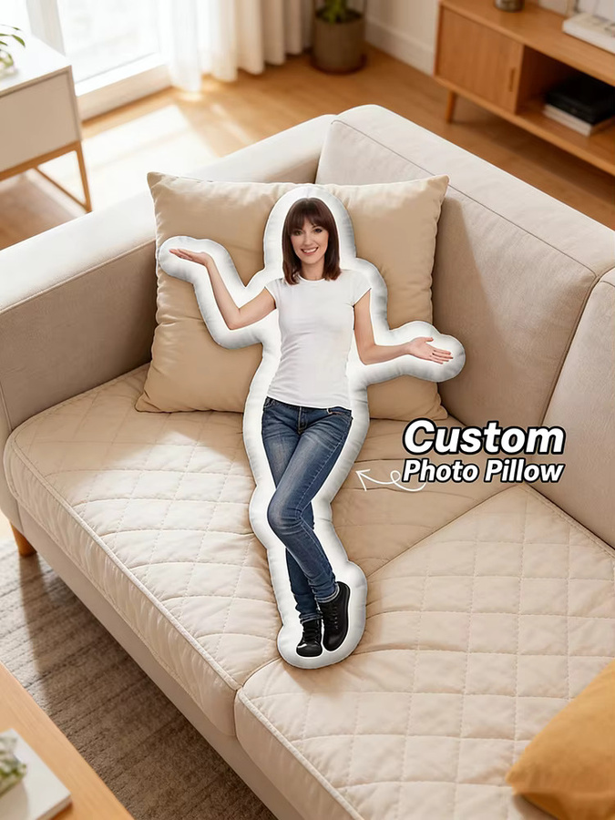 Personalisiertes Kissen mit Kissenfüllung in individueller Fotoform von SRH, Breite: 30 cm, Tiefe: 30 cm, Höhe: 30 cm - Bild 4