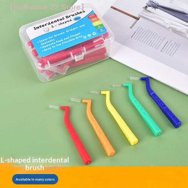Heabety Interdentalbürsten L-förmig, 20 Stück, 0,6-1,2 mm - Bild 1