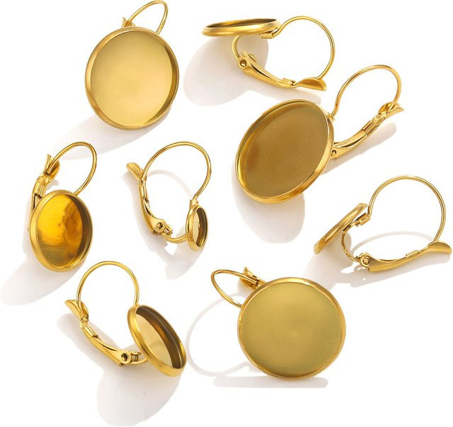 baizzx Ohrringe Edelstahl, Gold, 6–20 mm, Unisex - Bild 1