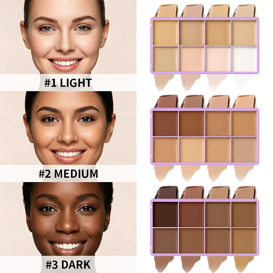 ibcccndc Soft Matte Cream Concealer Palette, 8 Farbtöne - Bild 4