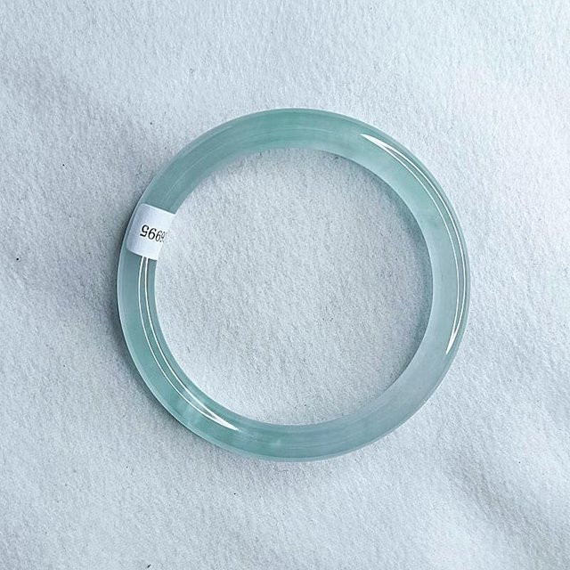 Jade-Armband, blau und weiß, Damen, 62-63mm - Bild 1