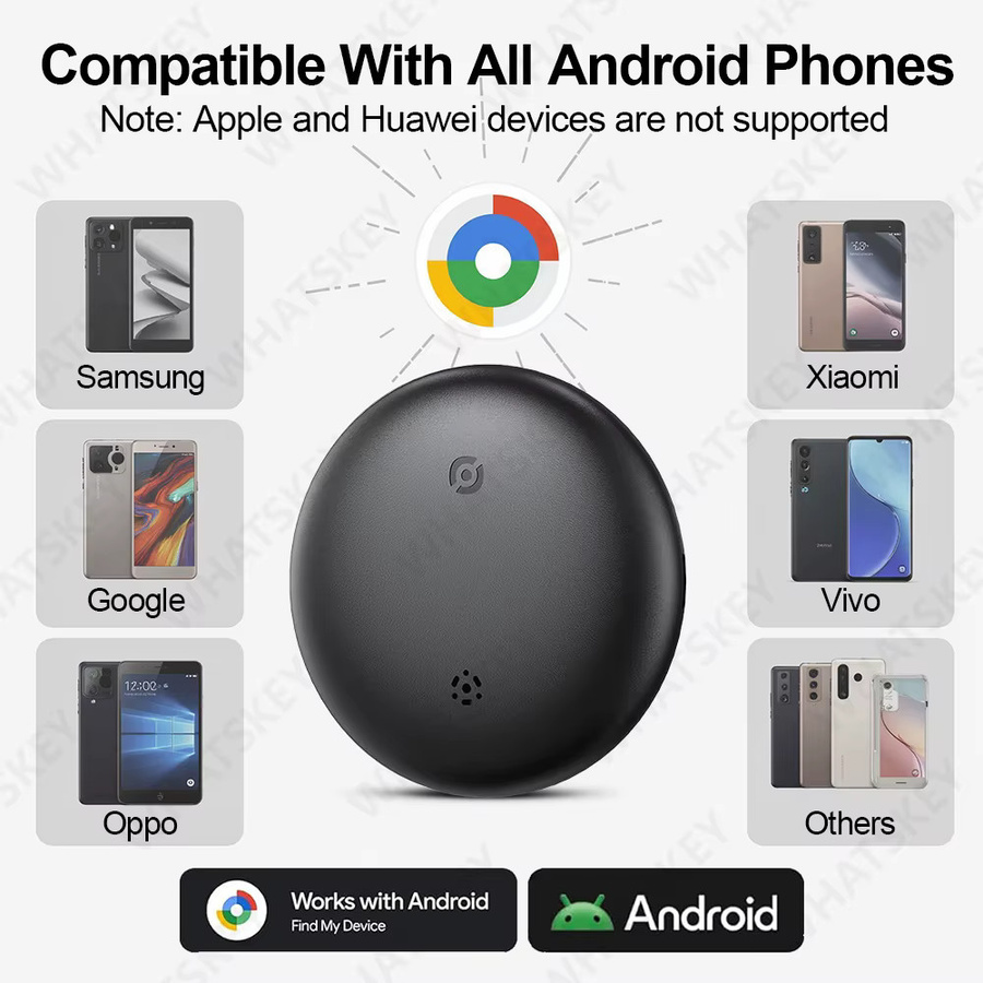 Android Anti-Verlust-Tracker mit Google Find My Device Unterstützung, wasserdichter Bluetooth Smart Tag Locator für Schlüssel, Geldbörsen und Fernbedienungen, Blau - Bild 5