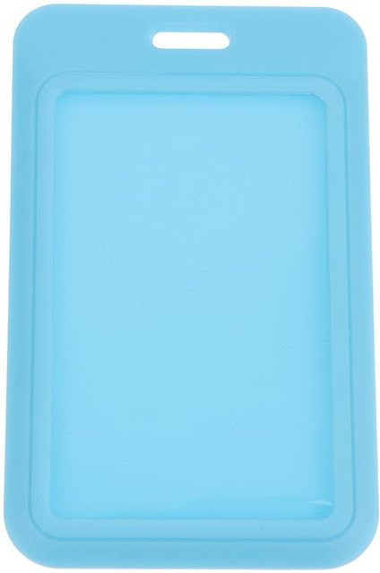 Beidseitige Kreditkartenhülle aus Hartplastik von Love Of Ease in Transparent oder Blau mit Schlitz für Ausweise und Event-Personal - Bild 1