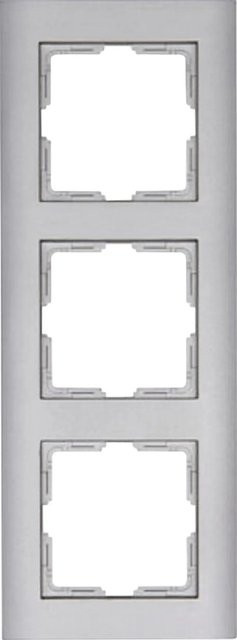 Kopp Abdeckrahmen 3-fach Athenis in Silber - Bild 1