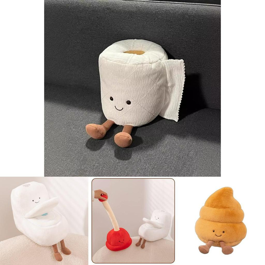 NovaGlade Plüsch-Toilettenpapierpuppe aus PP-Baumwolle 2-teiliges Set - Bild 3