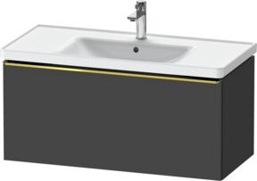 Duravit Waschtischunterschrank D-Neo, grau glänzend, wandhängend, B: 98,4 cm, T: 45,2 cm, H: 44,0 cm - Bild 1
