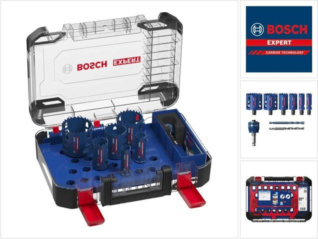 Bosch Lochsägen-Set Carbide Tipped in Blau, 9-teilig, Ø 22-68mm - Bild 2