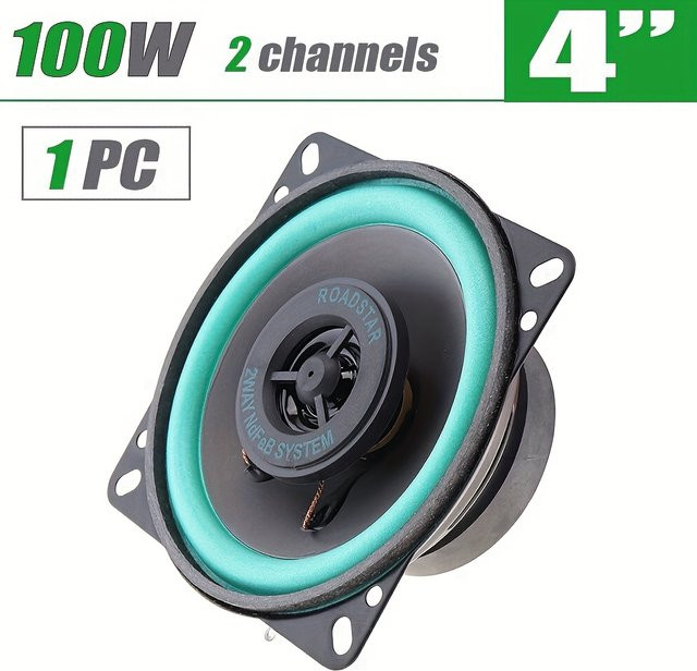 100W 2-Wege-Hifi-Koaxiallautsprecher für Autotüren, 4 Zoll Full-Range Musik-Stereo-Lautsprecher mit Hochtöner und Mid-Woofer - Bild 1