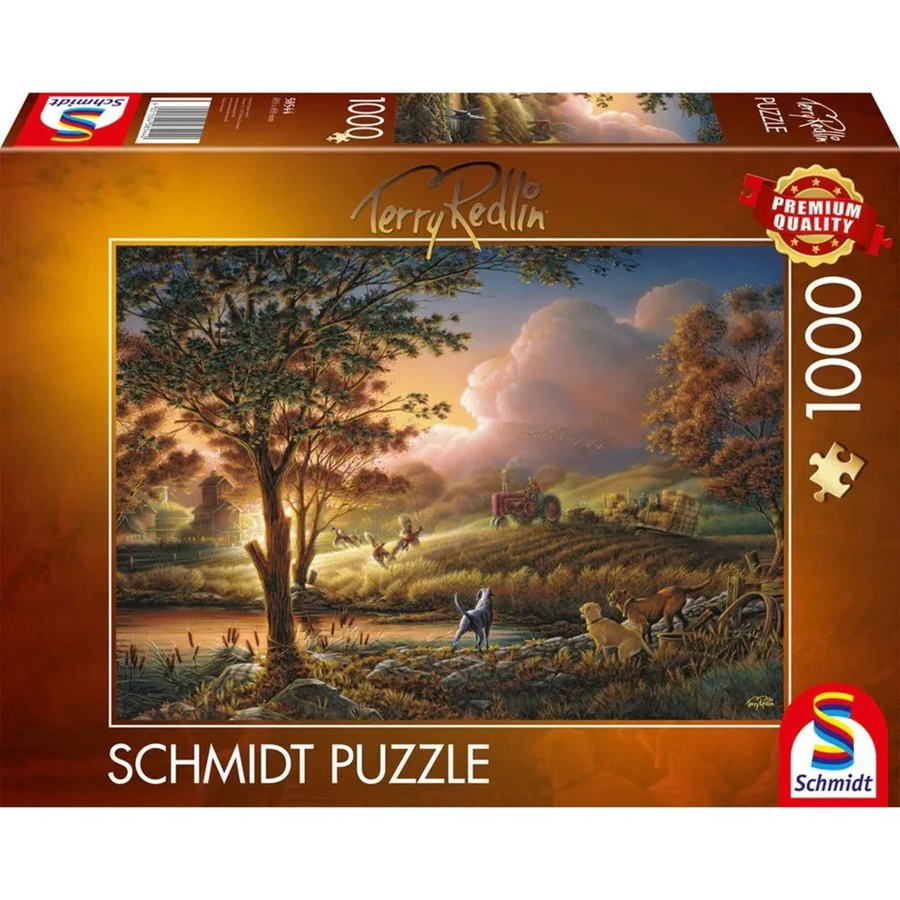 Terry Redlin Puzzle Sonnengold über reifen Feldern - Bild 1
