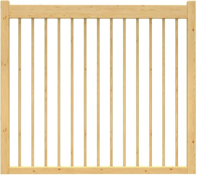 Dolle Brüstungsgeländer Lyon für Raumspartreppen aus Kiefer Holz in Braun, Länge: 100 cm - Bild 1