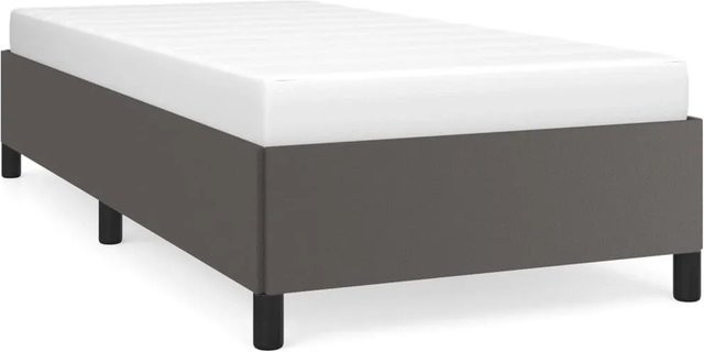 vidaXL Bettgestell gepolstert in Grau aus Kunstleder B/T/H: 90 x 200 x 35 cm - Bild 1