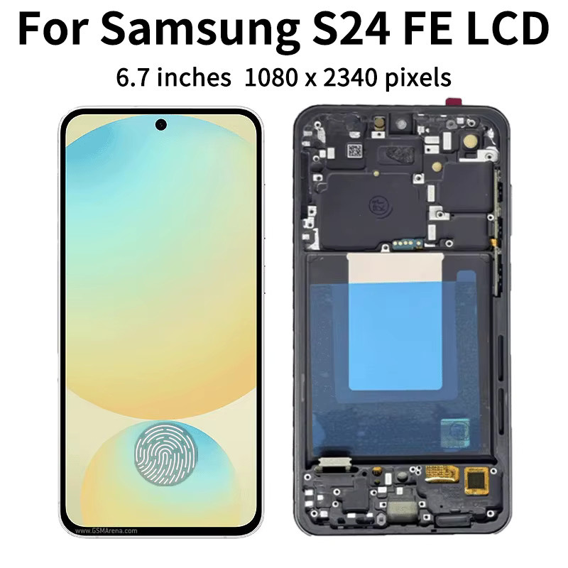 Samsung S24 FE 5G Display mit 6,7 Zoll Super AMOLED Touchscreen Digitizer Einheit in Schwarz - Bild 3