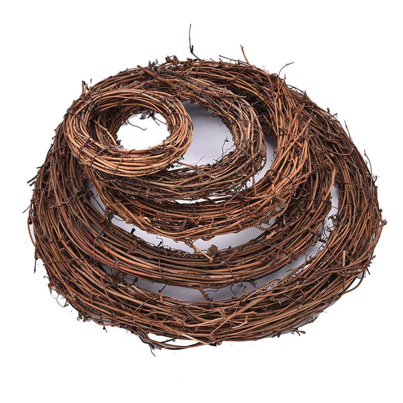 Natürliche getrocknete Rattan Ringe in Braun als DIY Bastelset für Weihnachts-Kränze und Wanddekoration - Bild 2