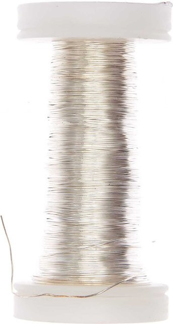 Preissler Silberdraht für Weihnachtsdeko, Silber, 40 m, Durchmesser: 0,40 mm - Bild 1