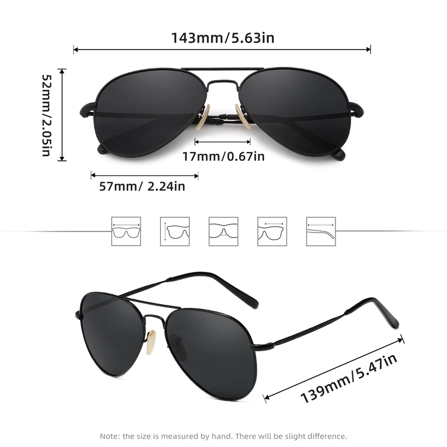 RIVIERSUN Sonnenbrille Aviator, Vollrand, Metall, black, Unisex - Bild 2