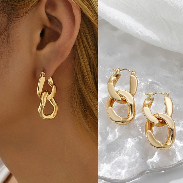 Erpels Creolen-Ohrringe, Gold, Damen - Bild 1