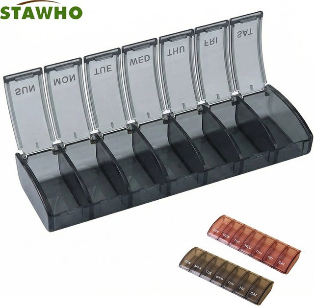STAWHO Pillenorganizer, Reise-Pillendose für 7 Tage, rot - Bild 1