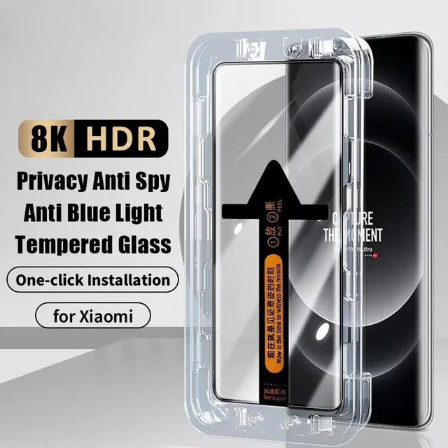 Sichtschutz-Displayschutz für Xiaomi Poco M6 Pro 5G M5 M4 M3 M2 X6 X5 X4 X3 NFC F6 F5 F4 Mi 11 Lite 13T 12T 11T in Transparent - Bild 1