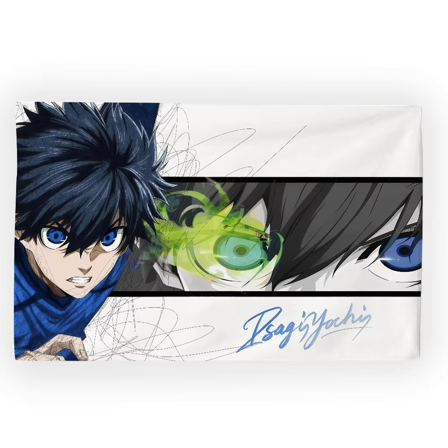 Warner Bros. Anime Michael Kaiser Flagge B-Blue L-Lock in Blau und Multicolour, Wandkunst Banner zur Dekoration für Innenbereich und Outdoor, B/H: 60 x 40 cm - Bild 6