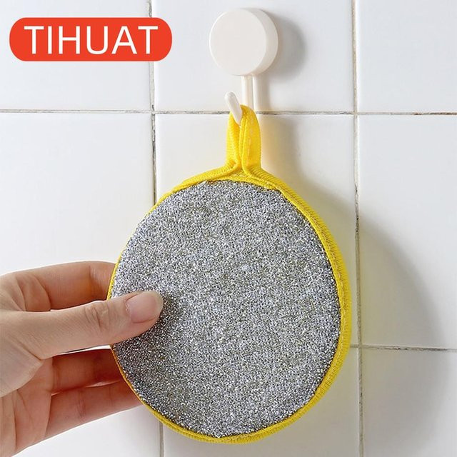 TIHUAT Geschirrspülschwamm bilateral in Gelb, 5 Stück - Bild 1