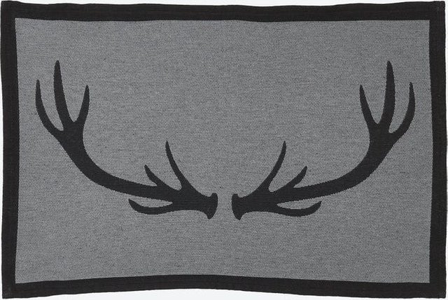 NKD Platzset mit Jacquard-Muster aus Baumwolle in Grau, B/T: 45 x 33 cm - Bild 1