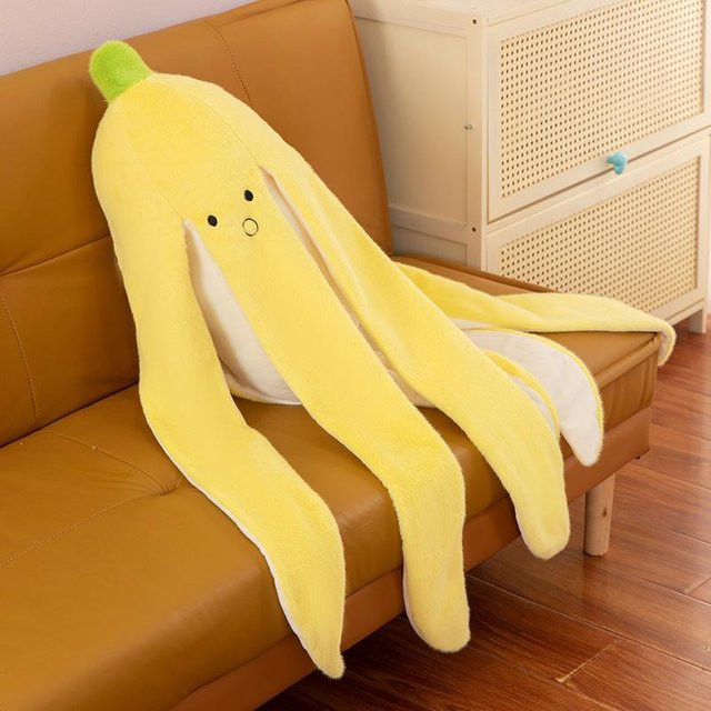 Bananen-Dekokissen von Bai Fen Bai in Gelb, Plüschkissen mit 100 cm Breite - Bild 1