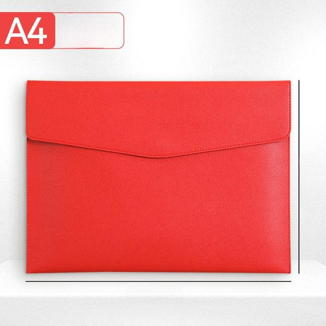 XYNN Dokumententasche aus Kunstleder in Rot für A4 Dokumente mit Klappverschluss - Bild 1