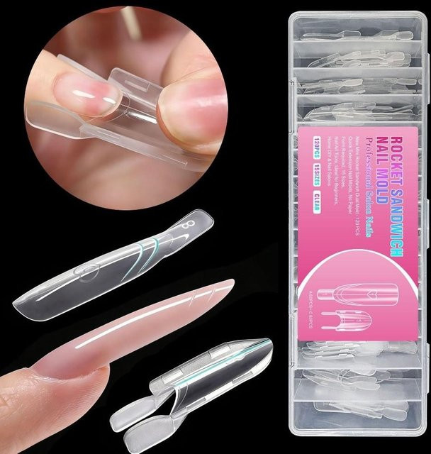 RenovaMee Nagelform Raketenform Sandwich Dual Full Cover, 120 Stück - Bild 1