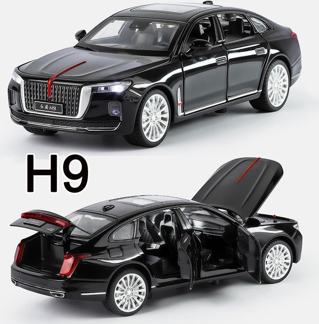 MAKEDA Hongqi H9 Leading Ideal L9 Spielzeugmodell, 1:32, Metall, Licht und Sound - Bild 1