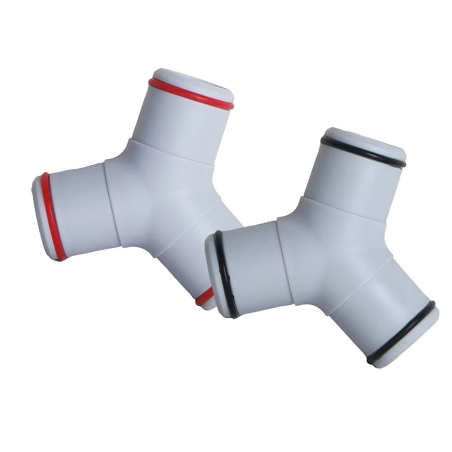 TOOPRE Dreiwege-Anschluss 32 mm T-Stück Adapter für Intex-kompatible Pools in Weiß - Bild 1