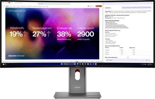 Lenovo ThinkVision P40WD-40 LED-Monitor in Schwarz mit 100,8 cm (39,7 Zoll), 5K-Auflösung, IPS-Panel und 21:9 Format - Bild 1