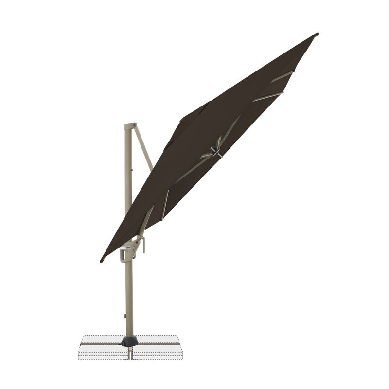 Doppler Pendelschirm Active Side Edition in Braun mit UPF 50+ Schutz, B: 350 cm, T: 260 cm - Bild 2