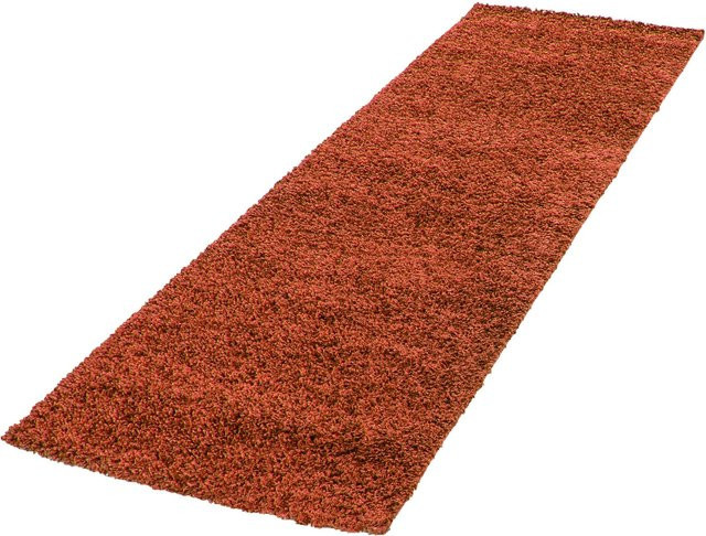 Hochflor Teppich RHEIN von Kadima Design, einfarbig in Orange, B/T: 80 x 250 cm - Bild 1