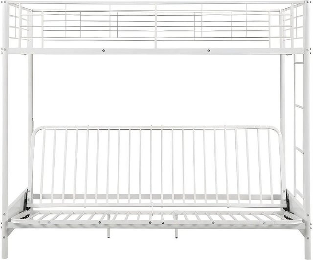 Vente-unique Hochbett Modulo in Weiß aus Metall im Industriestil, H x B x T: 170 x 198 x 96 cm - Bild 1