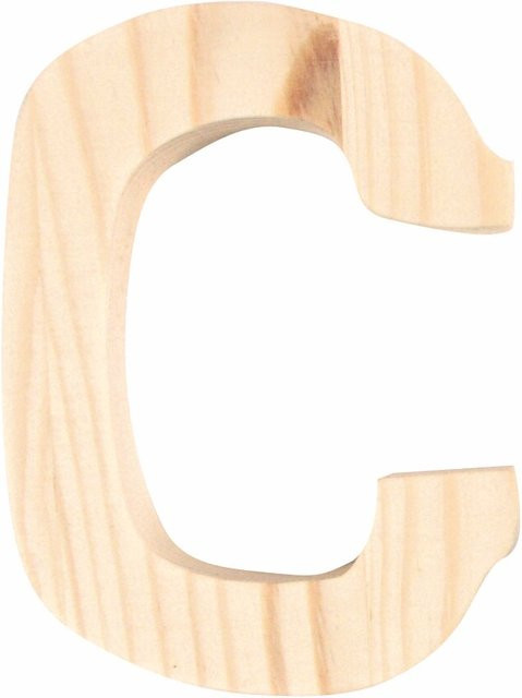 Rico Design Holz-Buchstabe C aus Holz, Höhe: 8 cm - Bild 1