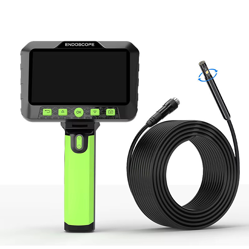 BUMBORN Industrielles Endoskop mit 5 Zoll IPS-Bildschirm, 1080P HD, 360 Grad automatisch drehbar, IP67 Inspektionskamera für Rohre, Schwarz, Durchmesser: 9,5 mm - Bild 6