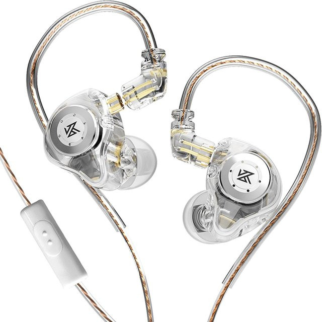 KZ EDX Pro In-Ear-Bühnenmonitor-Kopfhörer mit Mikrofon in Weiß - Bild 1