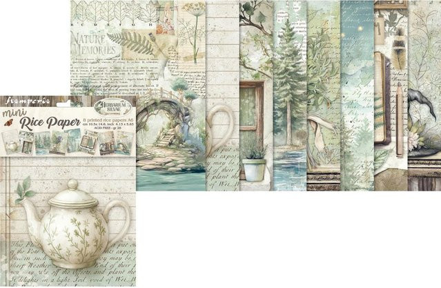 Stamperia Motiv-Strohseiden Sortiment Herbarium Silvae, 8er Set - Bild 1