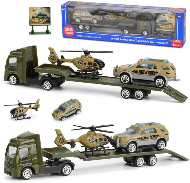 Fashnics Spielzeugfahrzeuge Set Baupolizei Feuerwehr LKW Reibungsbetrieben - Bild 1