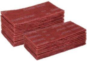 3M Scotch-Brite Schleifvlies-Hand-Pads Durable Flex 280, 25-teiliges Set, Rot - Bild 1
