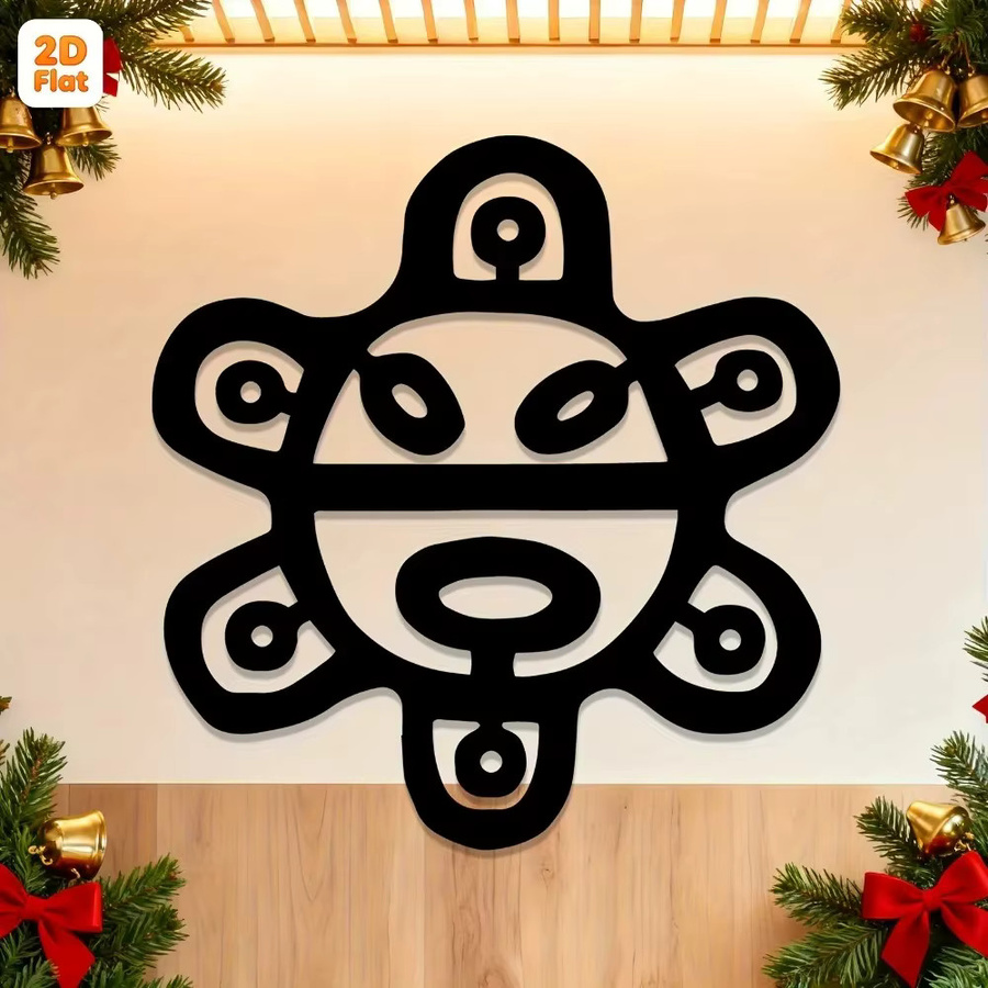 CIFBUY Taino Sonnen Metallwandkunst in Schwarz, Rustikale Kulturelle Wanddekoration im abstrakten Design - Bild 5