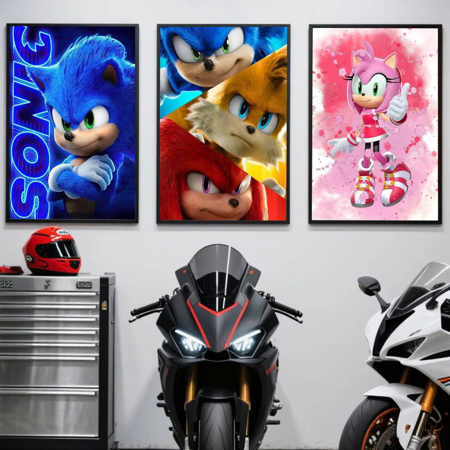 Kayou Sonic the Hedgehog 3 Poster Kunstdruck im Anime-Stil, Mehrfarbig - Bild 4